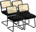 VEVOR Rattan Dining Chairs Set of 4, Mid Century Modern Dining Chair, by VEVOR