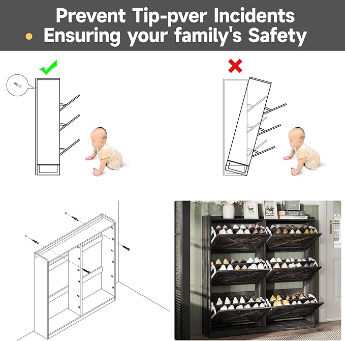Maupvit Large Shoe Storage Cabinet - Image 7