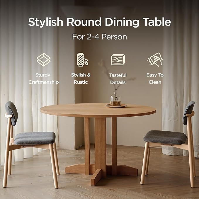 Acanva 47" Small Round Dining Table - Image 5