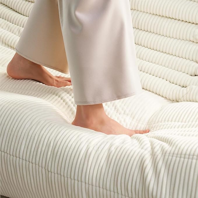 Fireside Three-Seater Mid-Century Armless Sofa — Floor Lounger in Soft Premium - Image 4