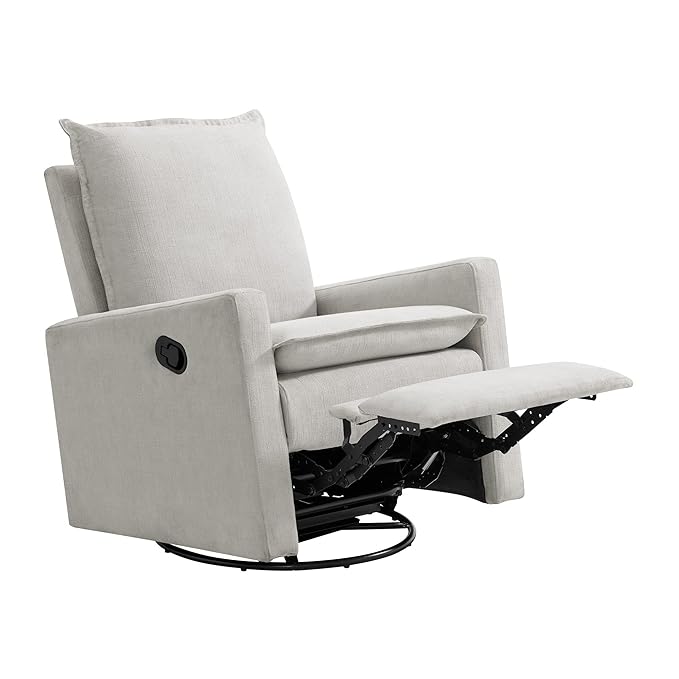 Oxford Baby Uptown Upholstered Swivel Glider & Recliner Nursery Chair - Image 5