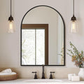 FICTOR Bathroom Vanity Mirror for Wall, 40”x30” Large Arched Metal Framed by FICTOR