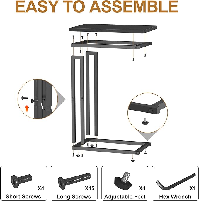 Yusong C Shaped End Table - Image 8