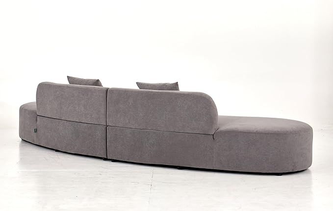 Container Furniture Direct 132" Curved Sofa - Image 9