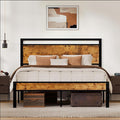 Z-hom Queen Bed Frame with Modern Wood Headboard & Footboard, Upgraded Heavy by Z-HOM