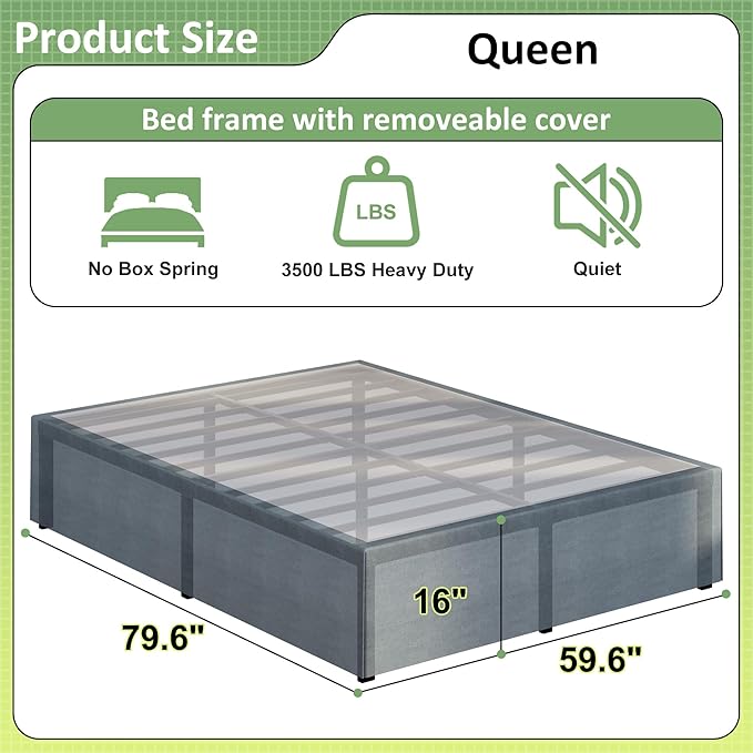 16 Inch Bed Frame Queen Size - Image 2