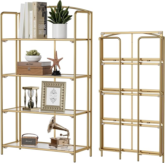 Crofy No Assembly Folding Bookshelf by CrofyLLC