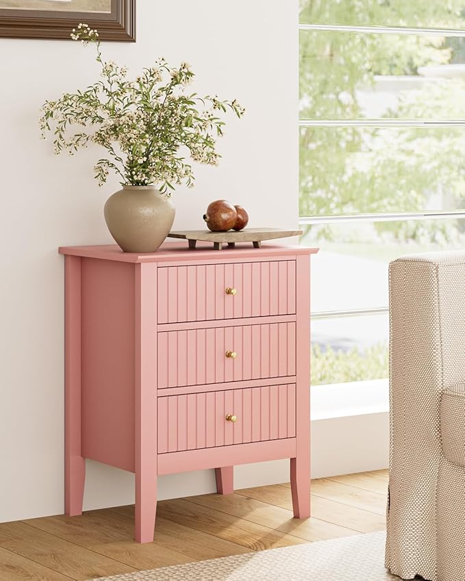 Fluted Nightstand, Farmhouse Night Stand - Image 8
