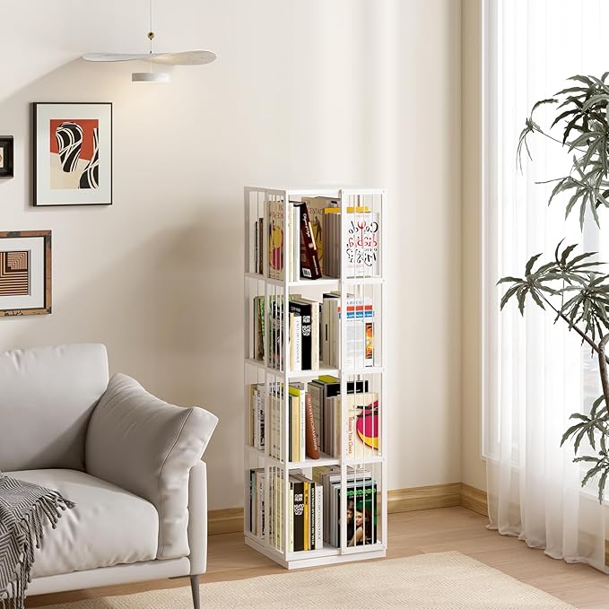 Square Rotating Bookshelf Tower - Image 8