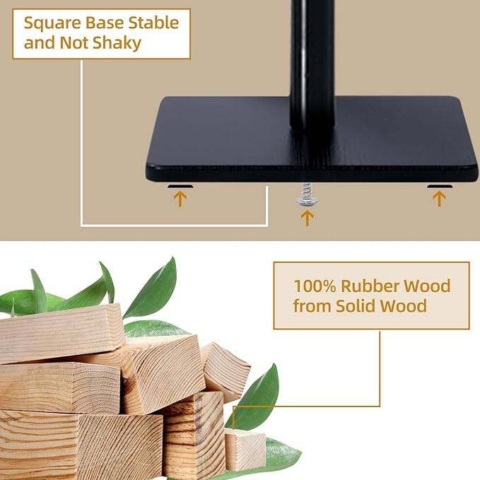 Yawinhe Coat Rack, Sturdy Woode Stand Tree - Image 7