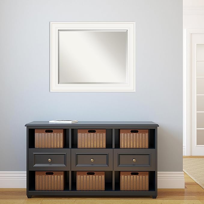 Amanti Art White Bathroom Mirror - Image 5