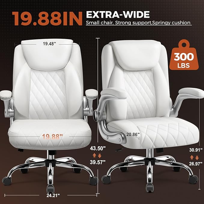 COMHOMA Leather Office Chair Ergonomic Computer Gaming Chair - Image 2