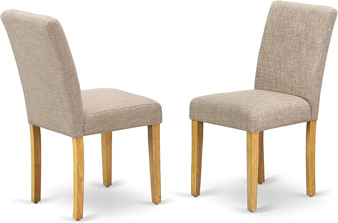 East West Furniture ANAB3-OAK-04 3 Piece Dinette Set - Image 4