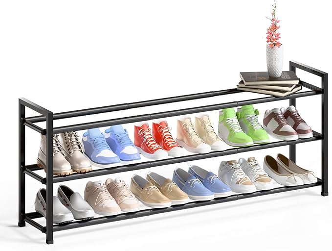 Bumusty 3-Tier Long Expandable Shoe Rack - Image 7