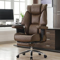 Big and Tall Office Chair with Footrest, PU Leather High Back Executive Office by EXCEBETOFFICECHAIR