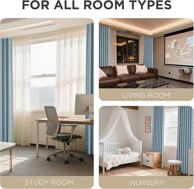 Joydeco 100% Blackout Curtains for Bedroom - Image 8