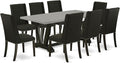 East West Furniture V697FL624-9 9 Piece Kitchen Table Set Includes a Rectangle by EastWestFurniture
