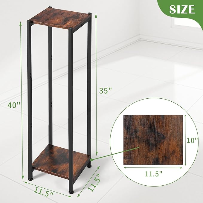 Extra Tall Plant Stand Indoor, 40 Inch Plant Stands, 2 Tier Metal Plant Stand - Image 5