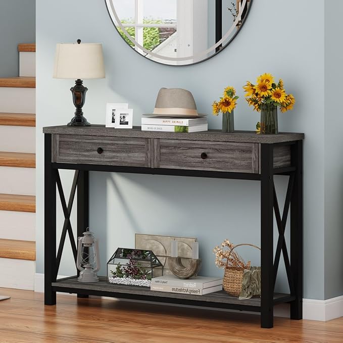 BON AUGURE Sofa Table with Drawers, Console Tables - Image 7