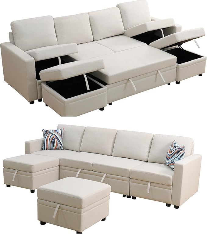 102 Inch L Shaped Sectional Couch - Image 3