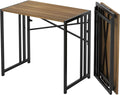 Narrow Folding Computer Desk 35 inch, Writing Gaming Computer Camping Desk by Lutown-TeenHome