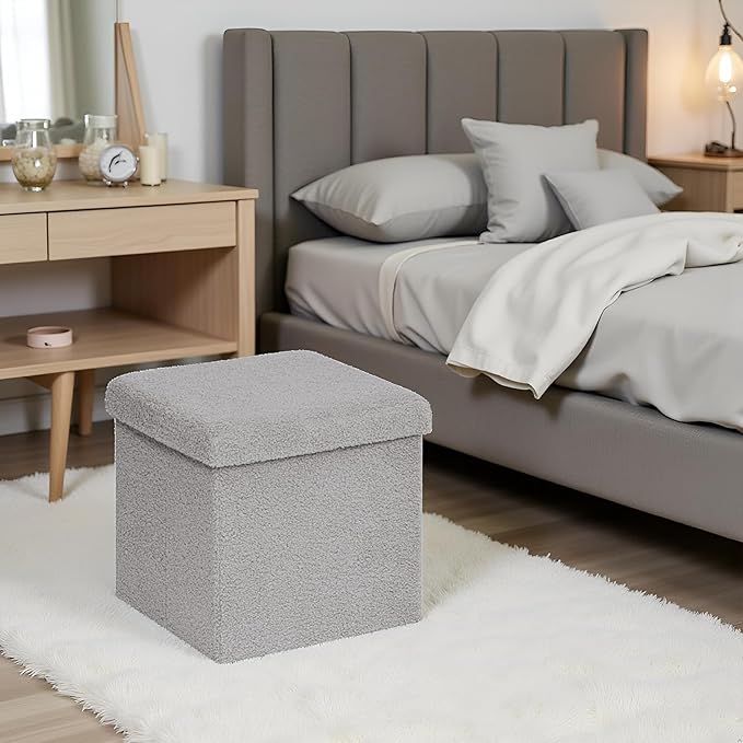 Folding Storage Ottoman Cube - Image 2