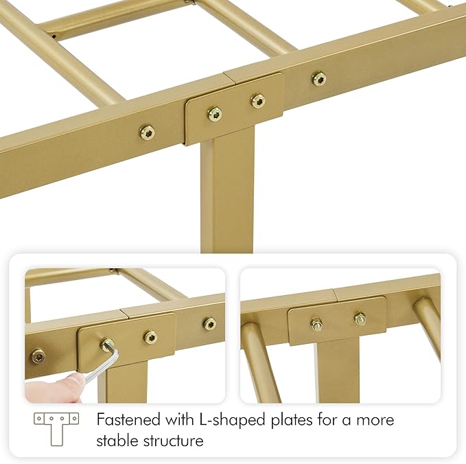 Yaheetech Twin Metal Bed Frame, Platform Bed Frame, Mattress Foundation - Image 7
