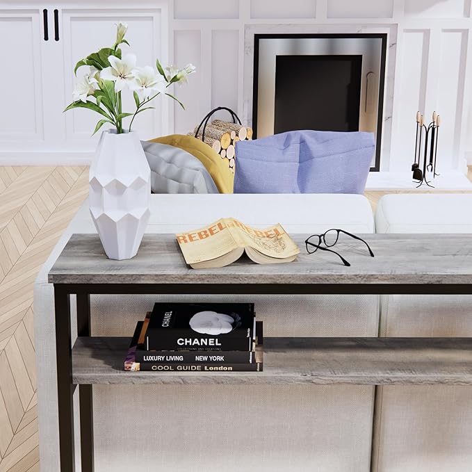 Narrow Console Table, 39.4” Sofa Table - Image 9