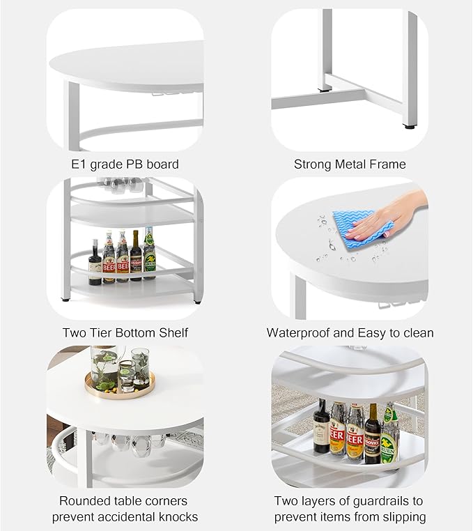 soges Dining Table for 4-6 Person, 71 inch Long Kitchen Dining Table for Living - Image 6