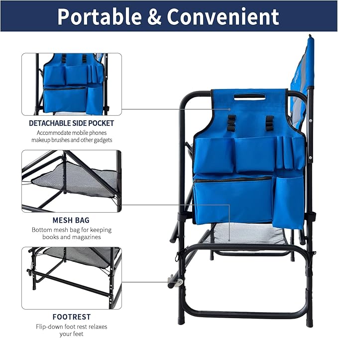 Tall Folding Directors Chair - Image 4