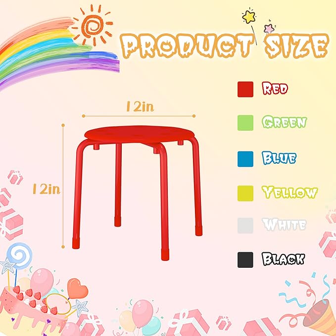 VECELO Stackable Stools for Classroom - Image 3