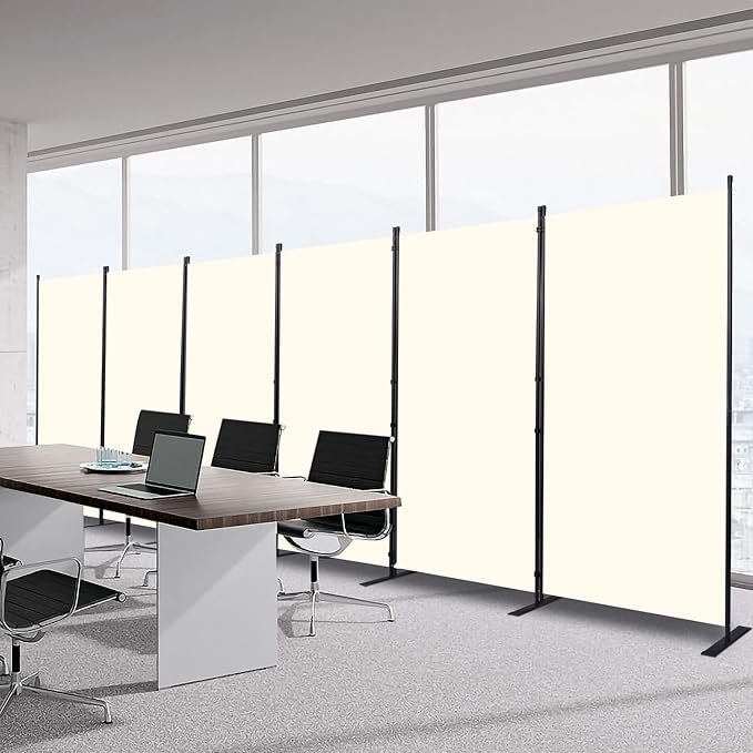 Room Divider 6FT Portable Room Dividers and Folding Privacy Screens, 6 Panel by HOMSCREENER