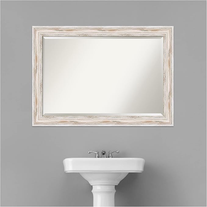 Amanti Art White Bathroom Mirror - Image 6