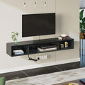 Rolanstar TV Stand with Power Outlet, Floating TV Stand with RGB Lights by Rolanstar