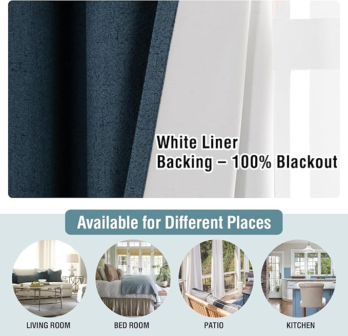 H.VERSAILTEX Primitive Linen Blackout Curtains - Image 3