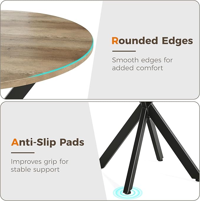 Unovivy 31.5" Small Round Dining Table - Image 5