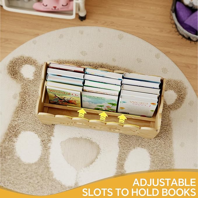 Wood Kids Bookshelf, Montessori Bookshelf, Suitable Kids Rooms, Nursery & - Image 5