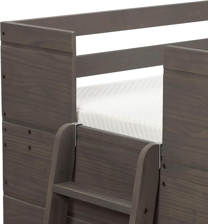 Max & Lily Loft Bed Twin Size, Solid Wood Low Loft Bed - Image 7