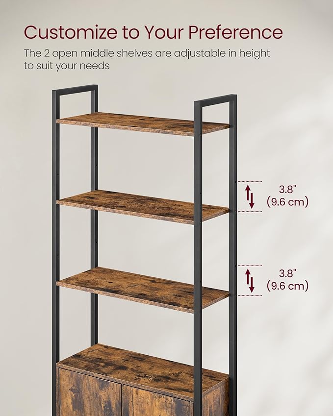 VASAGLE 6-Tier Bookshelf, Tall Bookcase - Image 6