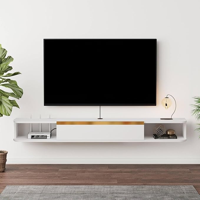 Floating TV Stand, Floating Shelves by TuckTect