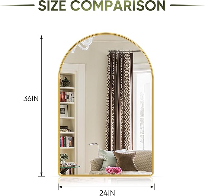 Suidia 24" x 36" Bathroom Mirror, Bathroom Vanity Mirror Metal Framed, - Image 4