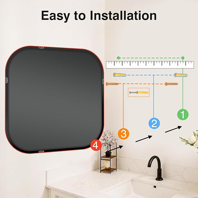 Bathroom Mirrors for Over Sink, 30x30 Vanity Squircle Mirror for Bathroom Sink - Image 8