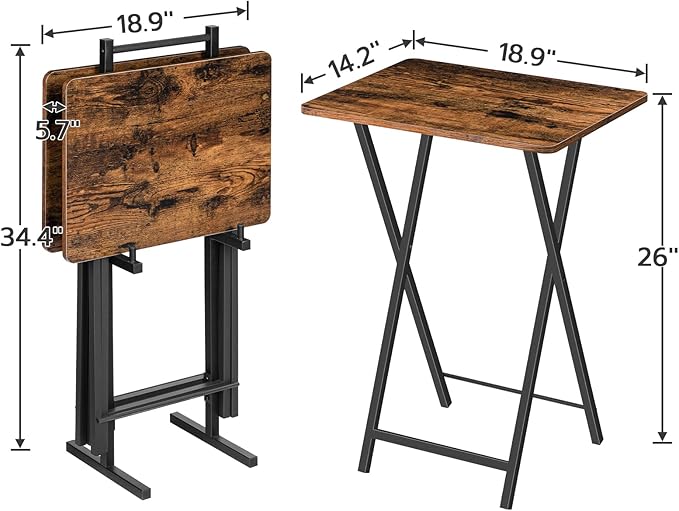 HOOBRO Folding TV Tray Table, TV Trays - Image 3