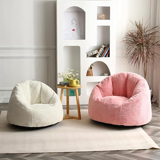 N&V Medium Shell Bean Bag Chair, Adult Size Bean Bag Sack, Foam Filling - Image 7