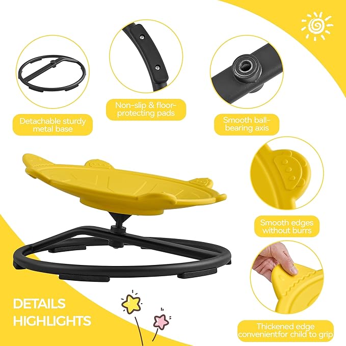 Swivel Chair for Kids, 360° Spinning Seat, Toddler Sit and Spin Wobble Chair - Image 4