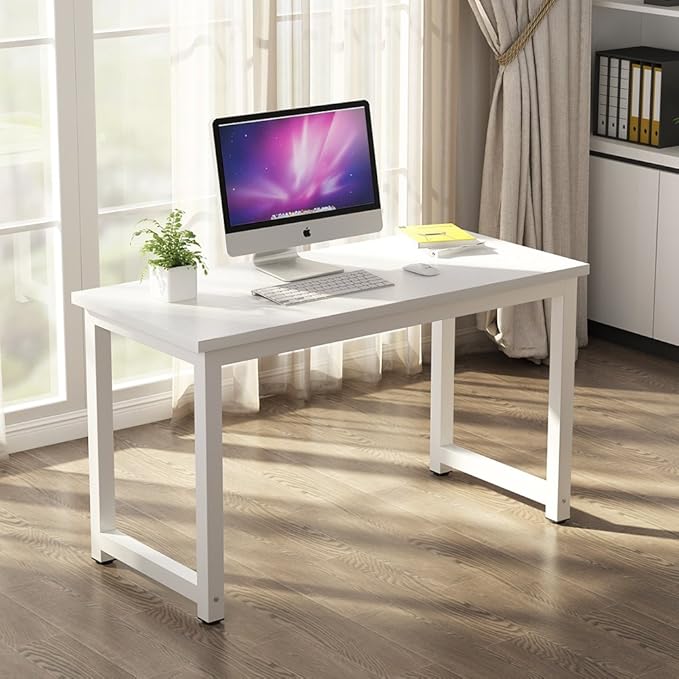 Tribesigns Modern Simple Computer Desk, 47 inch Office Desk Computer Table - Image 2