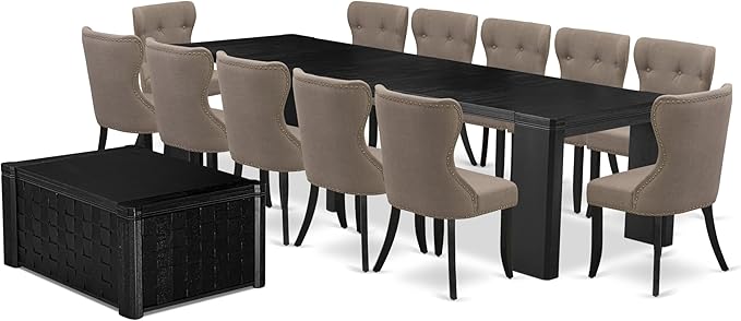 X12SI-0C6-48 - 14-piece Dining Room Table Set a Rectangular Dining Table - Image 2