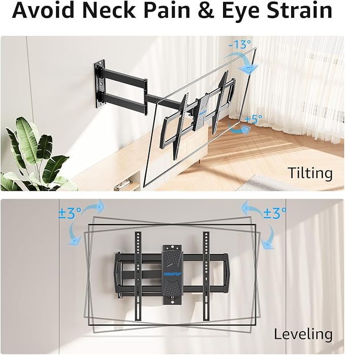 MOUNTUP Corner TV Wall Mount for Most 42-75 Inch TVs - Image 5