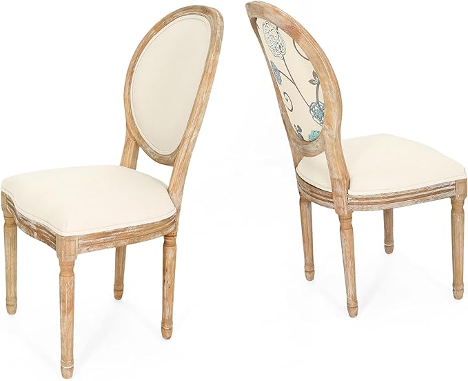 Christopher Knight Home Reed Upholstered Farmhouse Dining Chairs, and Beige by ChristopherKnightHome