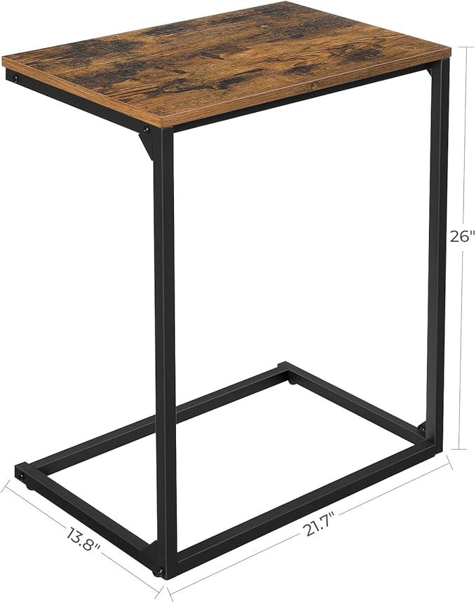 VASAGLE C Shape End Table, Small Coffee Table - Image 3